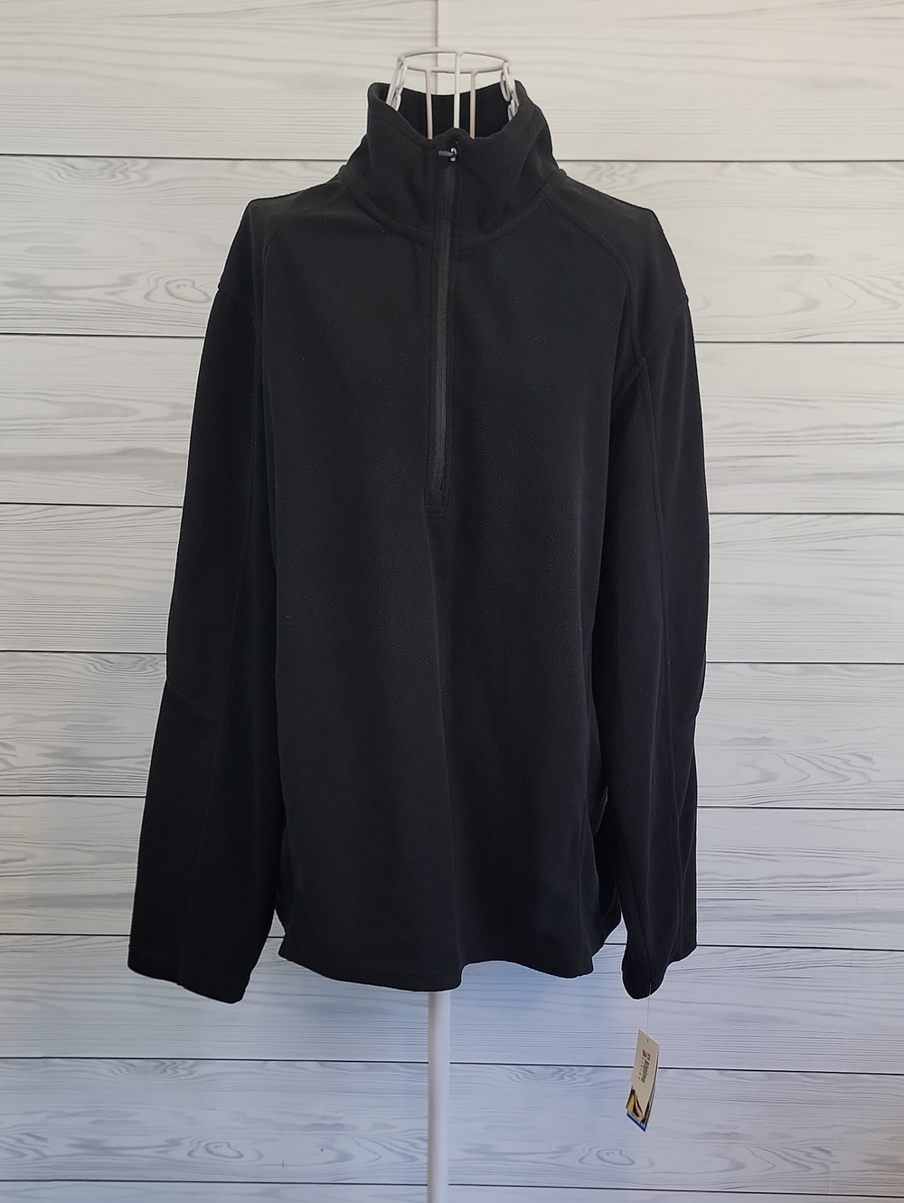Alpine Design Men's Black Quarter-Zip Pullover Fleece Sweater Size L NWT